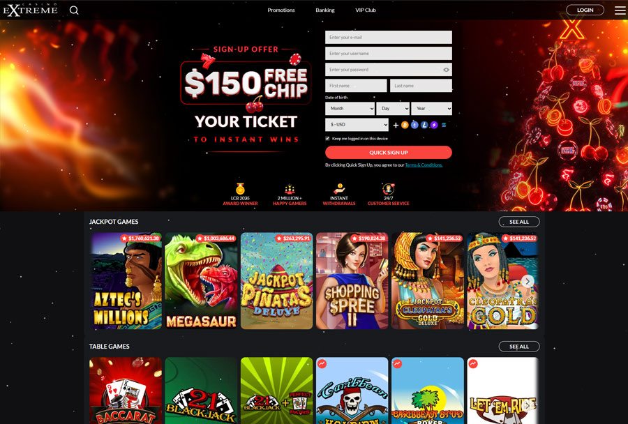 Casino Extreme - Lightning Network, RTG Exclusives