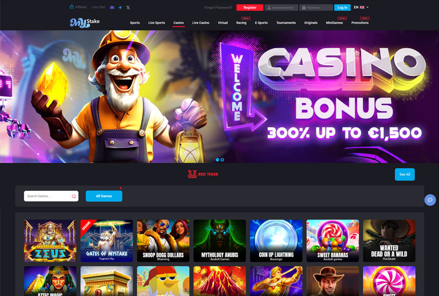 MyStake Casino - Crypto-first Casino for Privacy-conscious Players